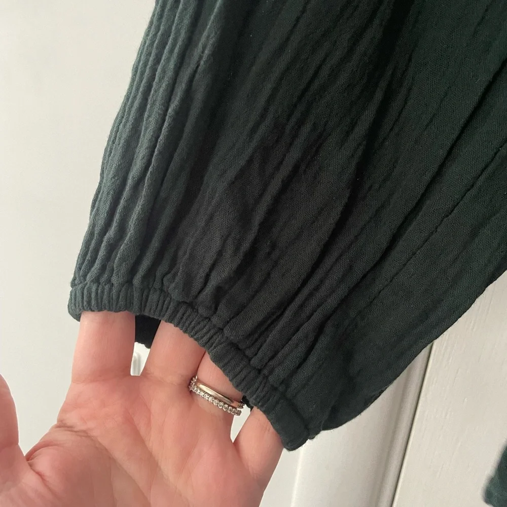 Old Navy Double Weave Long Sleeve Blouse in Green - Picture 2 of 4